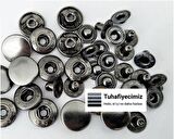Tuhafiyecimiz 700 adet 15mm Paslanmaz Büyük Çıtçıt (Kalıpsızdır) [Antrasit Renk]